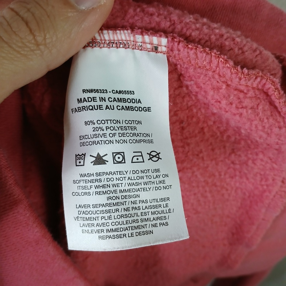 NIKE GIRLS HOODIE MEDIUM FRONT POUCH POCKET PINK W/WHITE LOGO BB24 - Picture 9 of 10